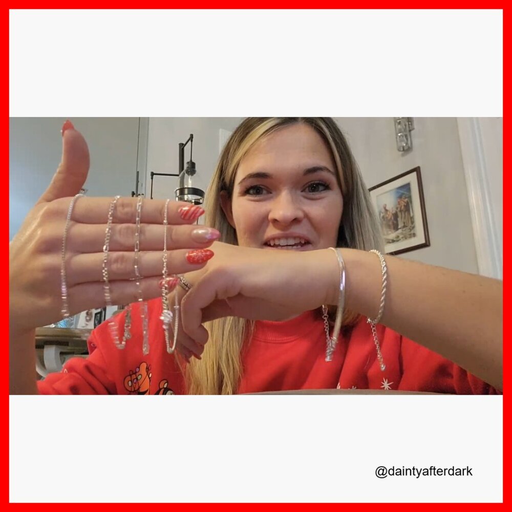 14k Real Gold Plated Bracelets Stackable Set Adju… - image 7